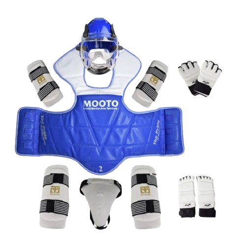 Taekwondo Protective Gear Actual Combat Equipment Full Set Thicken Competition Martial Arts Combat Protective Gear Training Set